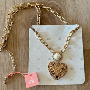 NWT Cabi Heart Of Gold Necklace Antique Gold
Long length, Reversible